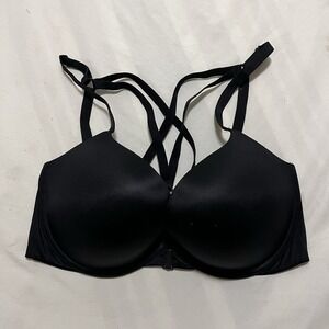 Victoria's Secret Very Sexy Push Up Padded Strappy Back Bra 36DD Front Clasp